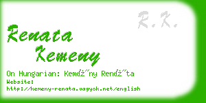 renata kemeny business card